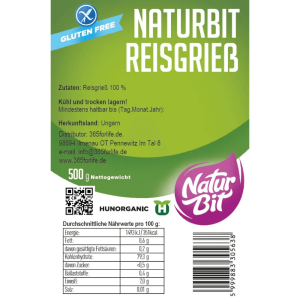 Naturbit Reisgrieß 500 g (Glutenfrei)