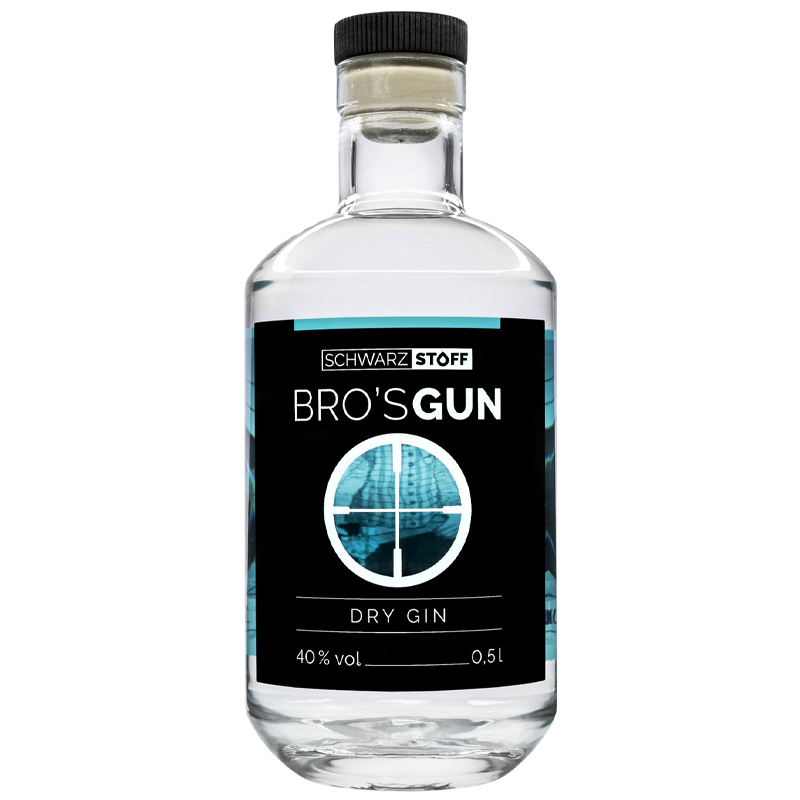 SCHWARZSTOFF BRO’S GUN – Dry Gin, 40% vol – 0,5l