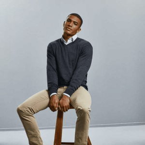 Men’s V-neck Knitted Pullover